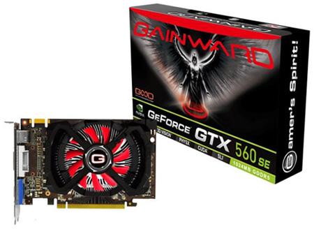 Gainward GeForce GTX 560 SE: подпись «Модель Gainward GeForce GTX 560 SE»